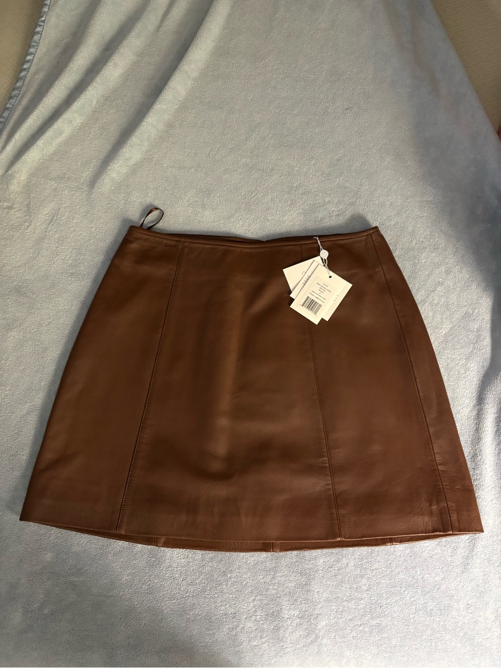 Cami NYC Cillian Genuine Leather Mini Skirt in Mousse